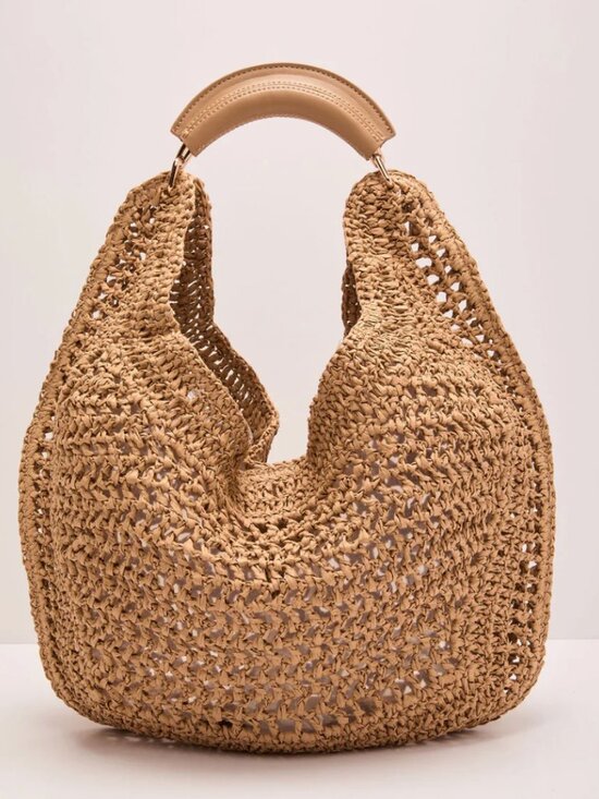 Vici Handbags - Vici Salt and Sun Woven Crochet Straw Hobo Bag